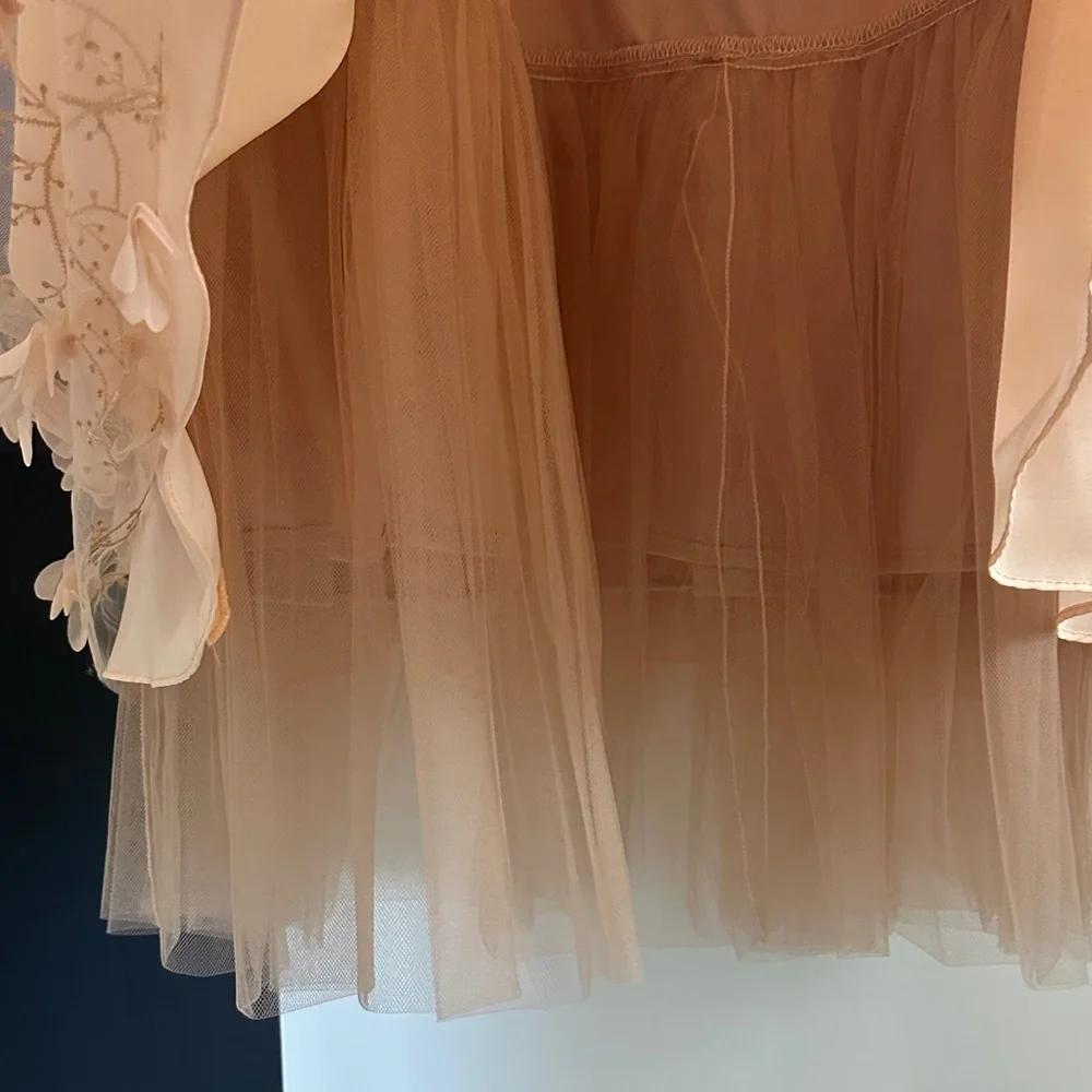 EVA FRANCO SZ 8 Elegant Floral Embellished pink/rose Skirt - Picture 6 of 9